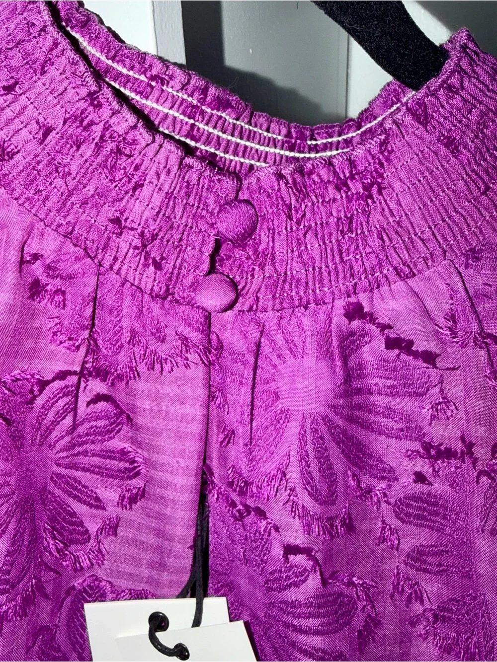 Abbey-Glass chiffon vibrant purple dress with sunflower  motif NWT!  Never worn! - Picture 5 of 12